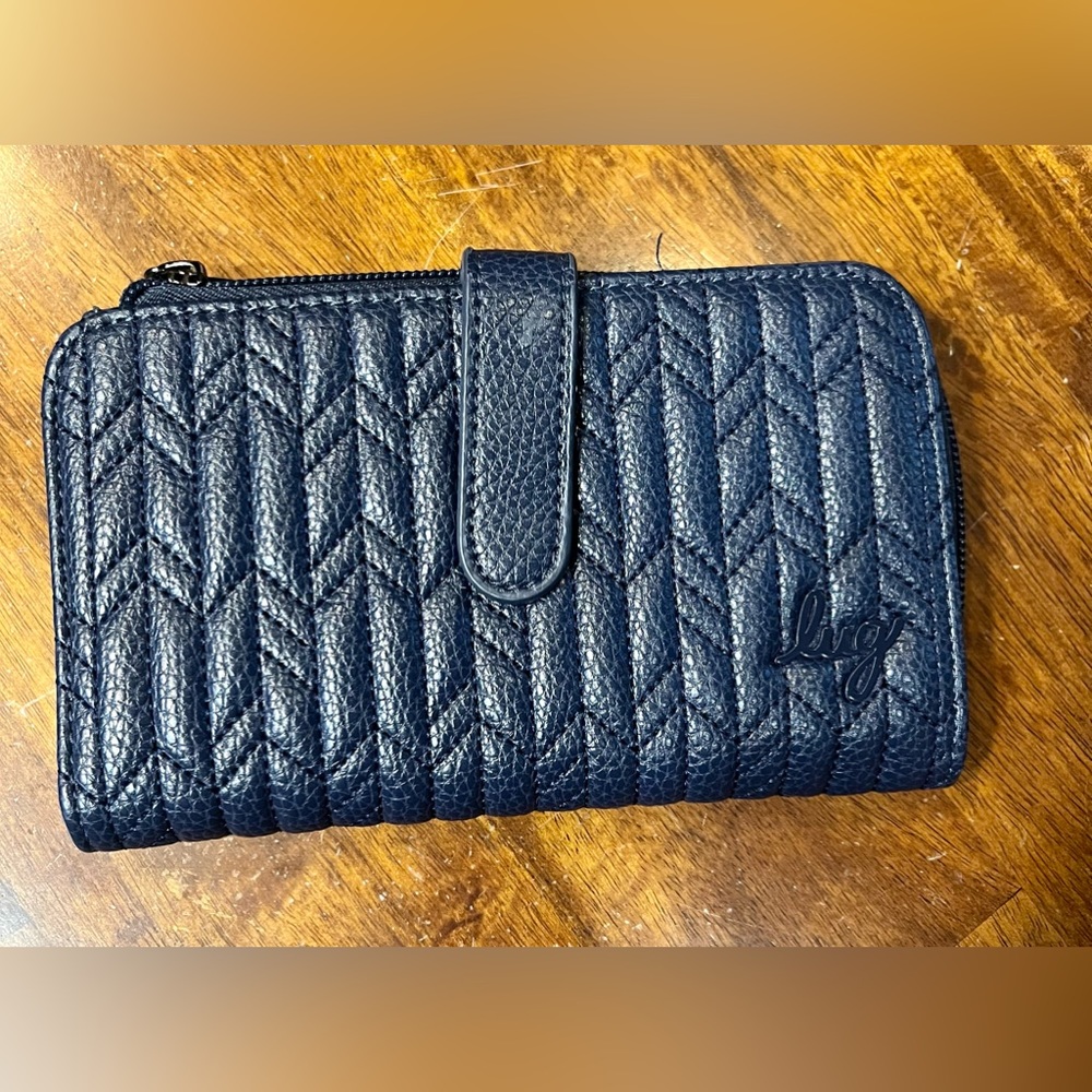Lug Tram Vegan Leather RFID Wallet Navy